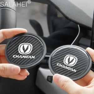 car cup coaster carbon fiber pattern anti slip insert coasters for changan cs15 cs35 cs55 plus 2023 cs75 cx70 cs55 eado cx20