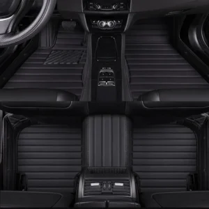 stripe style car floor mats for nissan patrol y61 y62 quest 2011 2017 cefiro 2004 2006 car accessories artificial leather