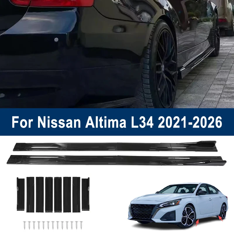for nissan altima l34 2021 2026 car side skirt splitters extended side spoiler sport body kit bumper lip modified parts 8pcs for nissan altima l34 2021 2026 car side skirt splitters extended side spoiler sport body kit bumper lip modified parts 8pcs