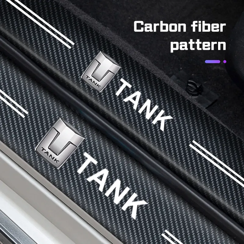 universal imitation carbon fiber leather car door sill protection strip for great wall wey tank 300 500 700 800 car accessories universal imitation carbon fiber leather car door sill protection strip for great wall wey tank 300 500 700 800 car accessories
