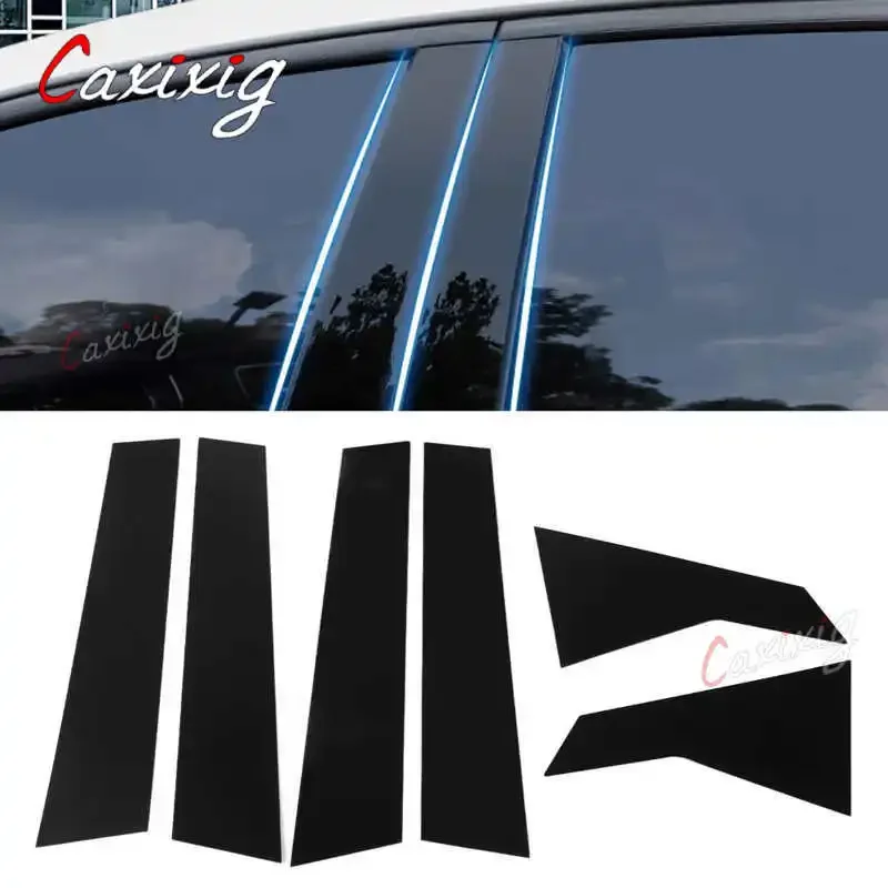 6 passide door window cover trim glossy black pillar posts decal sticker for homda civic sedan 10th gen 2016 2021 car style 6 passide door window cover trim glossy black pillar posts decal sticker for homda civic sedan 10th gen 2016 2021 car style