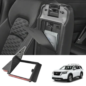 for nissan pathfinder 2022 2023 2024 center console hidden car box armrest storage organizer abs accessories center console tray