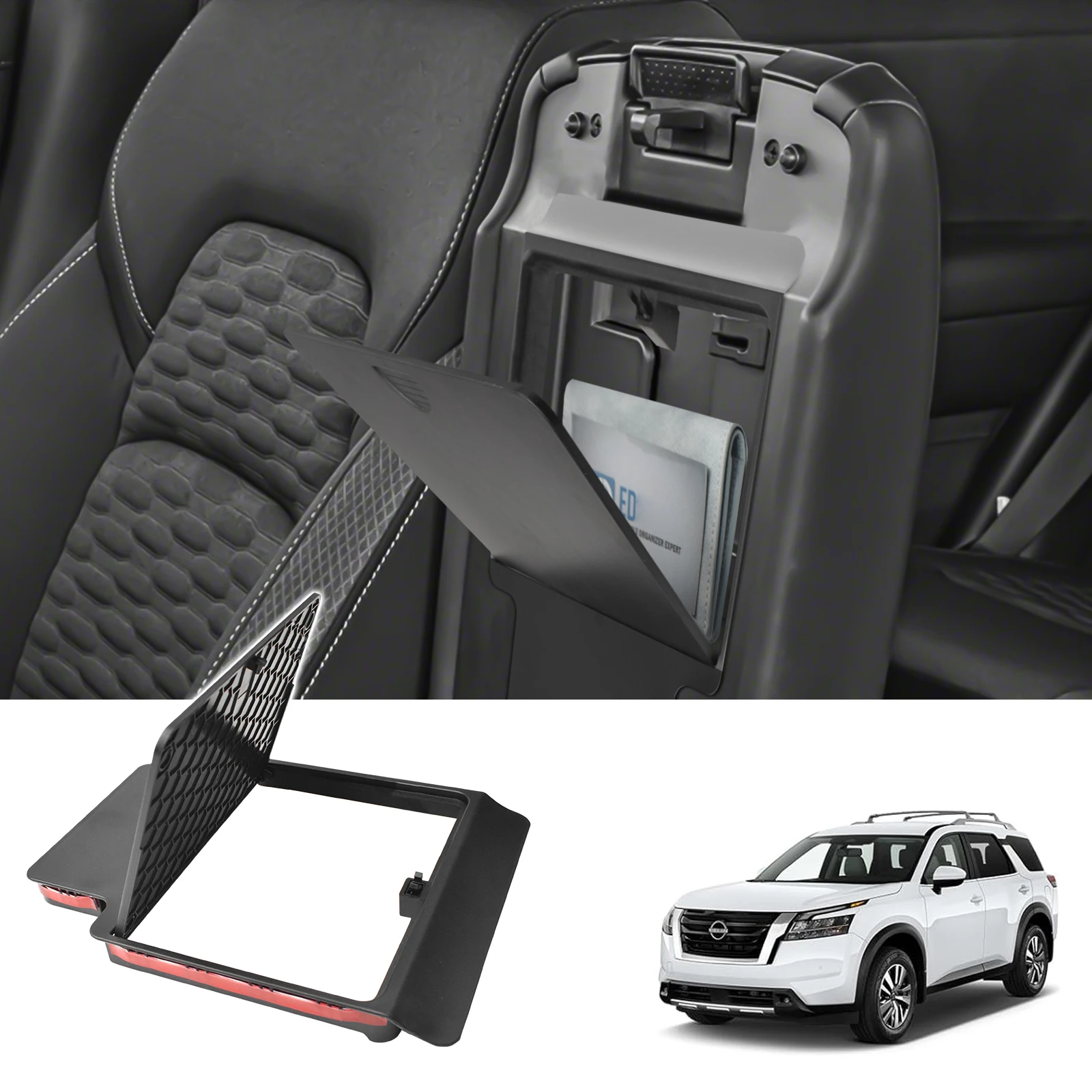 for nissan pathfinder 2022 2023 2024 center console hidden car box armrest storage organizer abs accessories center console tray for nissan pathfinder 2022 2023 2024 center console hidden car box armrest storage organizer abs accessories center console tray