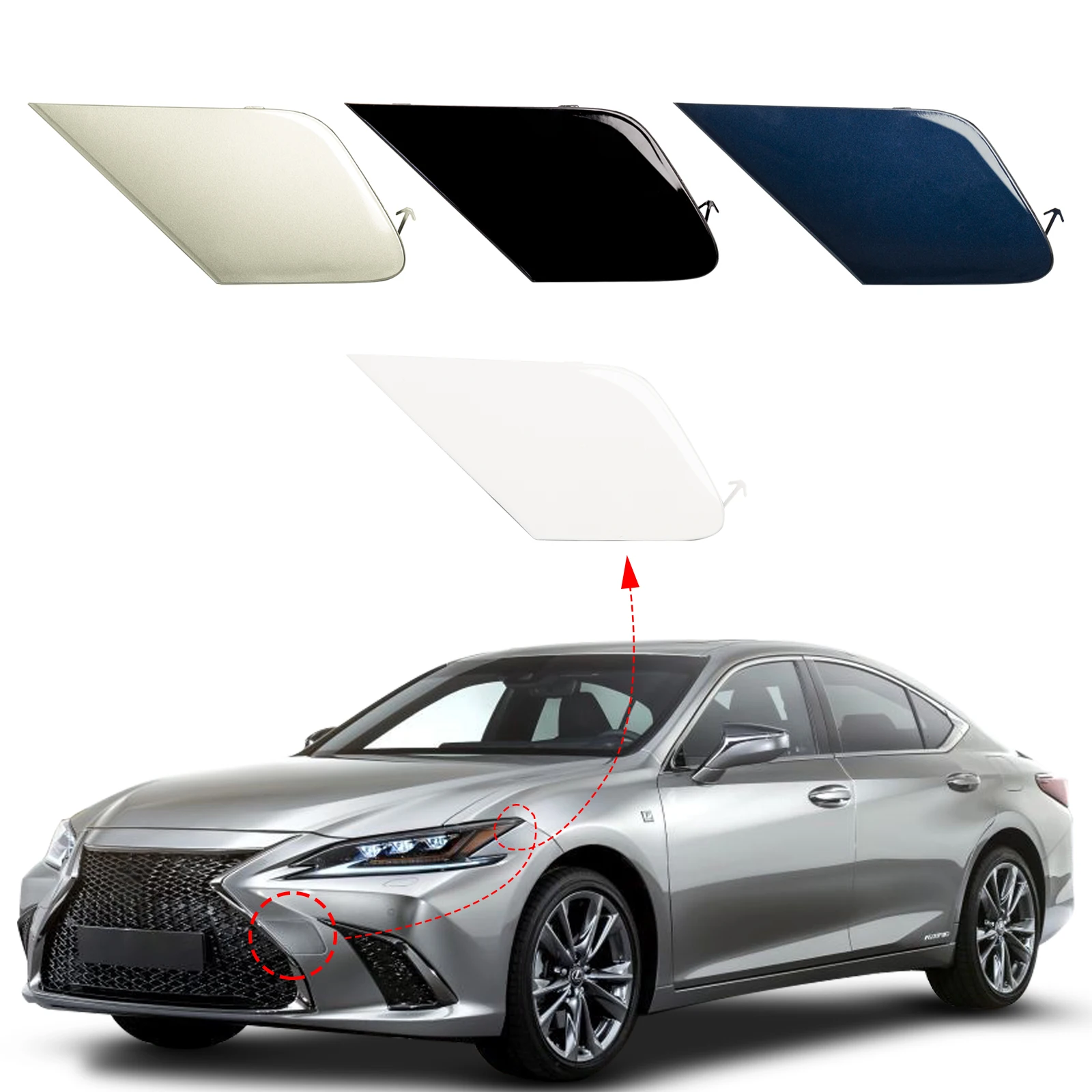 front bumper tow hook cover cap towing eye for lexus es350 es300h accessories 2019 2020 es250 2021 5212833919 5212733905 front bumper tow hook cover cap towing eye for lexus es350 es300h accessories 2019 2020 es250 2021 5212833919 5212733905