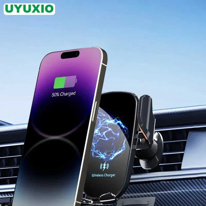 uyuxio wireless car charger air vent fast charging phone holder in car for iphone 16 pro max 15 14 12 13 samsung android phones uyuxio wireless car charger air vent fast charging phone holder in car for iphone 16 pro max 15 14 12 13 samsung android phones