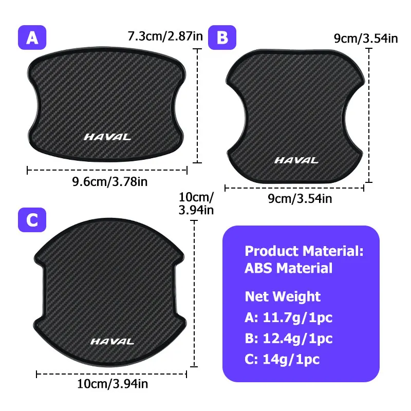 for haval 4pcs car doorknob frame decoration cover trim anti scratch protective stickers h6 jolion h9 f7x dargo h1 h2s m6 h3 h4 for haval 4pcs car doorknob frame decoration cover trim anti scratch protective stickers h6 jolion h9 f7x dargo h1 h2s m6 h3 h4