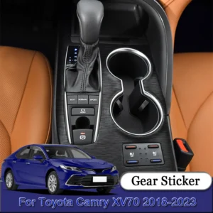 fit for toyota camry xv70 2018 2023 car gear panel sticker gear box protective film carbon fiber black car interior sticker