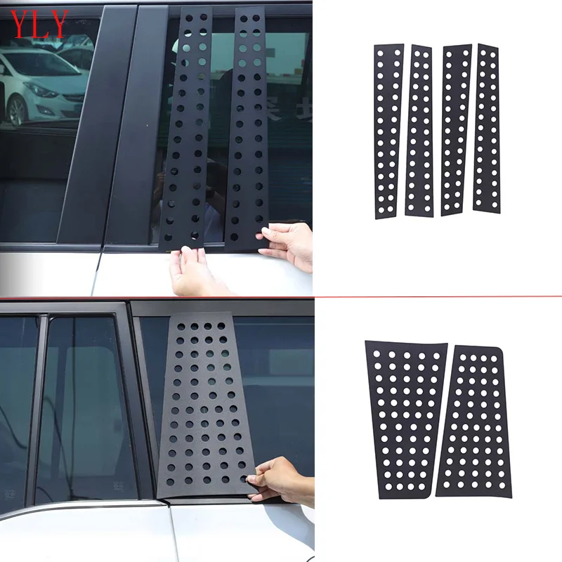 aluminum alloy for toyota land cruiser prado 250 lc250 2024+ car mid column rear window honeycomb board sticker car aluminum alloy for toyota land cruiser prado 250 lc250 2024+ car mid column rear window honeycomb board sticker car