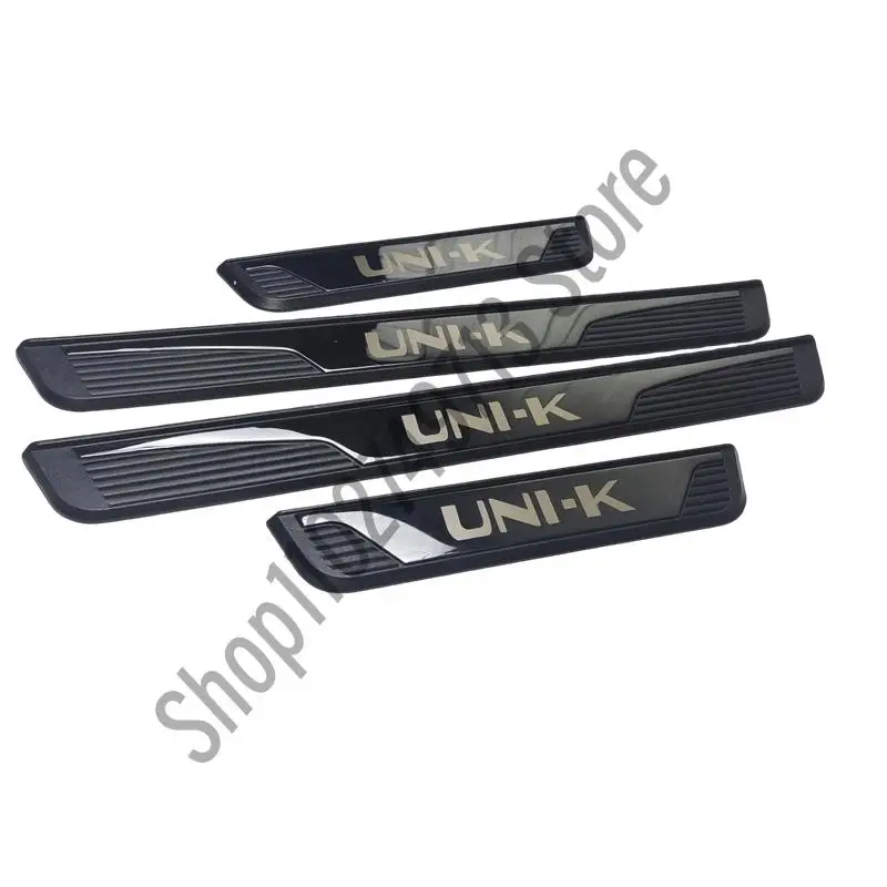 for chang an uni k unik 2020 2024 auto door sill plate trim abs+stainless steel threshold kick pedal scuff sticker car styling for chang an uni k unik 2020 2024 auto door sill plate trim abs+stainless steel threshold kick pedal scuff sticker car styling