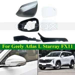 capqx 1 piece car rearview mirror glass lens for geely atlas l starray fx11 side mirror cover lid mirror frame outer strip