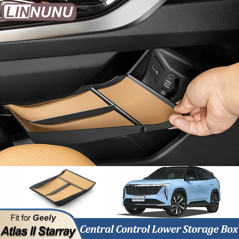 linnunu for geely atlas ii starray boyue l 2025 car central control lower storage box center control organizer auto accessories linnunu for geely atlas ii starray boyue l 2025 car central control lower storage box center control organizer auto accessories