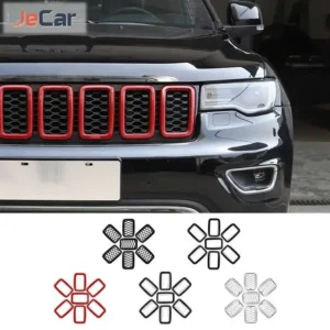 abs car front grille decorative cover trim for jeep grand cherokee 2017 2020 car exterior accessories