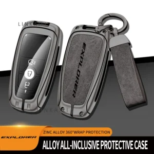 zinc alloy leather car key bag suitable for ford explorer explorer 2018 2017 2016 car key chain accessories