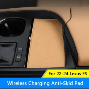 qhcp car anti slip phone holder mat silicone pad central console wireless charger panel non slip mats for lexus es200 2022 2024