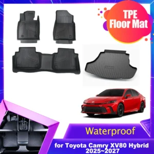 car floor mat for toyota camry xv80 hybrid 2025~2027 tpe liner trunk pad waterproof non slip protector cushion part accessories