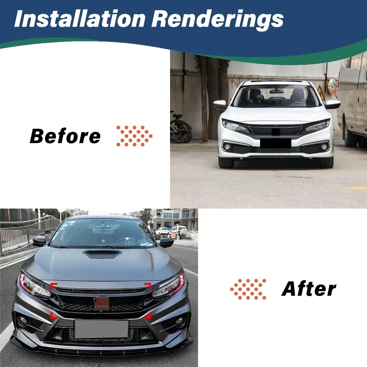for honda civic 10th gen 2016 2017 2018 2019 2020 2021 upper bumper hood mesh grills front bumper grille racing grill for honda civic 10th gen 2016 2017 2018 2019 2020 2021 upper bumper hood mesh grills front bumper grille racing grill