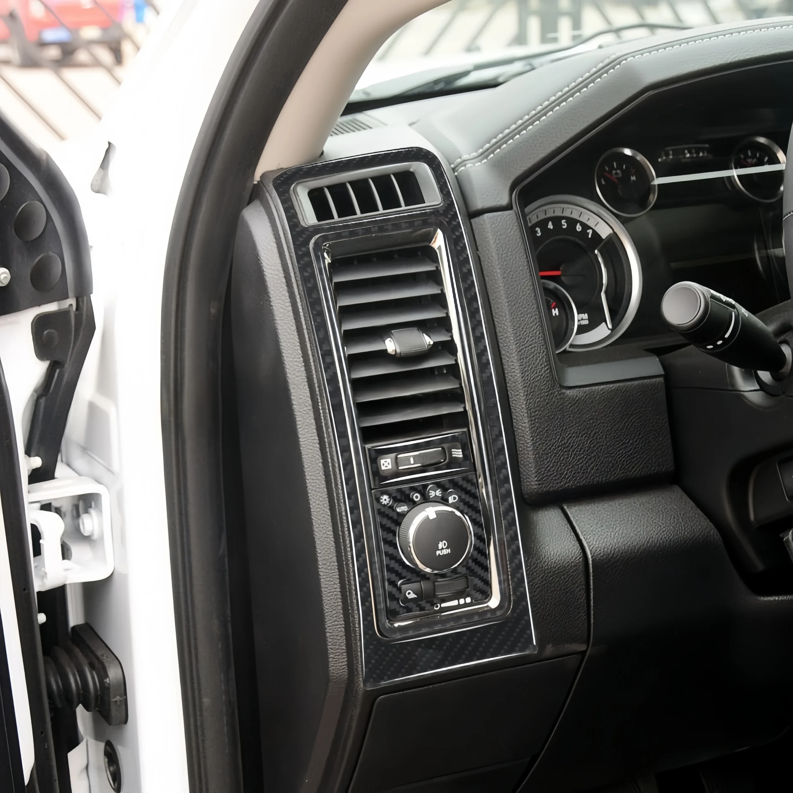 for dodge ram 1500 2013 2018 carbon fiber car interior left right air vent outlet panel decor cover trim stickers for dodge ram 1500 2013 2018 carbon fiber car interior left right air vent outlet panel decor cover trim stickers