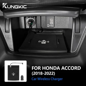 car wireless charger for honda accord 2018 2019 2020 2021 2022 mobile phone fast charging holder 15w charger board accessories