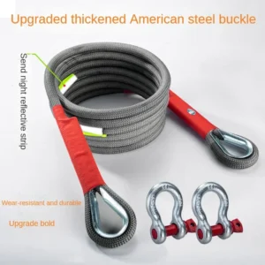 multiple sizes car outdoor off road trailer tow rope emergency rescue rope thicker car nylon colour changing nylon pulling rope