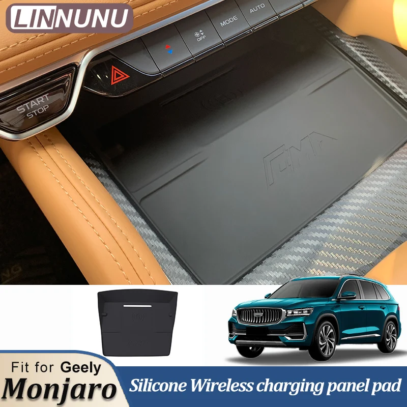 linnunu for geely monjaro silicone car wireless charging pad non slip mat dust proof charger protect cover interior accessories linnunu for geely monjaro silicone car wireless charging pad non slip mat dust proof charger protect cover interior accessories