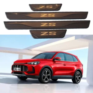 for mg zs hybrid 2026 accessories car door scuff plate trim pedal thresold kick pad protector stainless steel plastic sticker