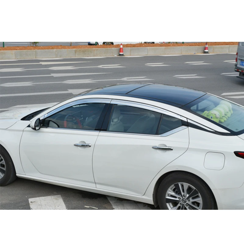 car accessories fit for nissan altima 2019 2025 abs chrome waterproof door window visor vent shades sun rain guard car accessories fit for nissan altima 2019 2025 abs chrome waterproof door window visor vent shades sun rain guard