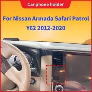 car phone holder for nissan armada patrol y62 2012 2013 2014 2015 2016 2017 2018 2020 cell mobile phone mounts wireless charging