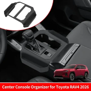 for toyota rav4 2026 center console storage box bag organizer interior accessories car tray tidying abs black