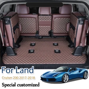 leather car trunk mats for land cruiser 200 2017 2018 anti dirty protector tray cargo liner protector accessories mats