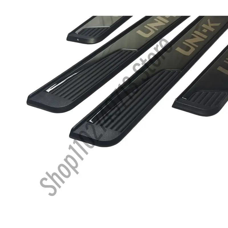 for chang an uni k unik 2020 2024 auto door sill plate trim abs+stainless steel threshold kick pedal scuff sticker car styling for chang an uni k unik 2020 2024 auto door sill plate trim abs+stainless steel threshold kick pedal scuff sticker car styling