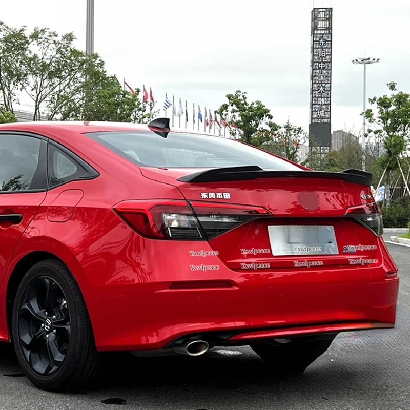 for honda civic 11th spoiler civic 2021 2022 2023 abs plastic rear trunk lip spoiler body kit for honda civic 11th spoiler civic 2021 2022 2023 abs plastic rear trunk lip spoiler body kit
