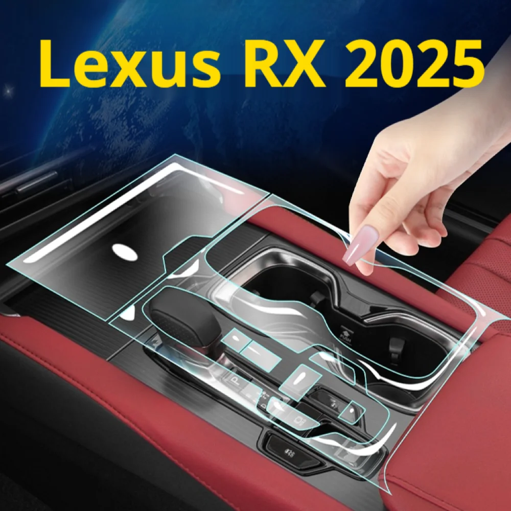 for lexus rx 2025 tpu transparent anti scratch car interior film sticker gear panel & center console protection for lexus rx 2025 tpu transparent anti scratch car interior film sticker gear panel & center console protection
