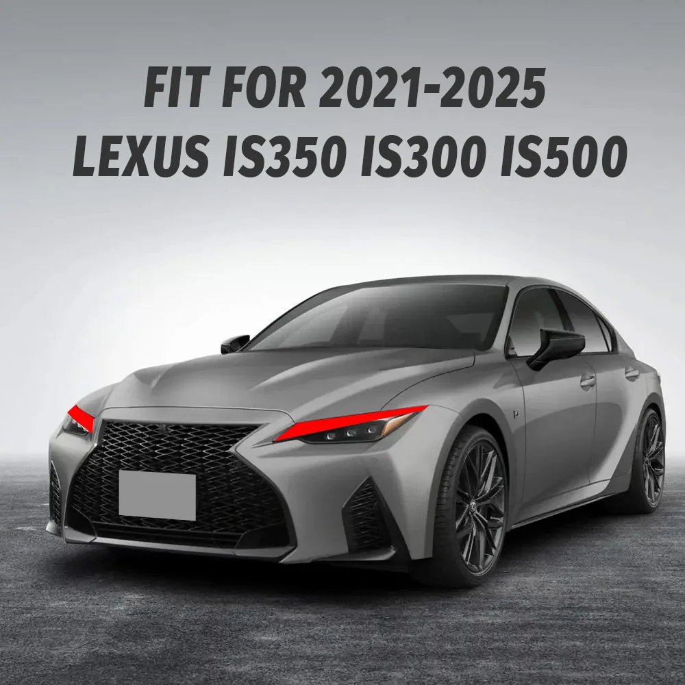 for 2021 2025 lexus is350 is300 is500 red headlight drl headlight decal tint overlay vinyl ppf for 2021 2025 lexus is350 is300 is500 red headlight drl headlight decal tint overlay vinyl ppf