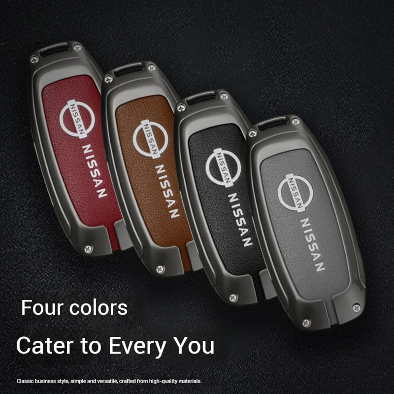 for nissan qashqai juke x trail patrol leaf altima maxima murano tiida teana rogue sentra zinc alloy leather car key cover case for nissan qashqai juke x trail patrol leaf altima maxima murano tiida teana rogue sentra zinc alloy leather car key cover case