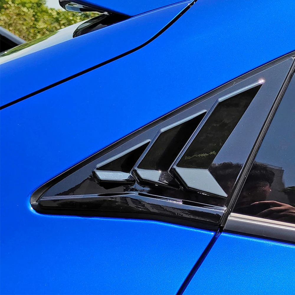 rear side window louvers air vent scoop shades cover trim blinds car for honda civic type r hatchback 2020 2021 rear side window louvers air vent scoop shades cover trim blinds car for honda civic type r hatchback 2020 2021