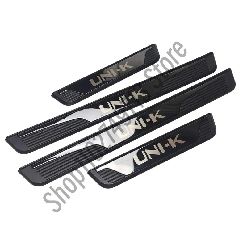 for chang an uni k unik 2020 2024 auto door sill plate trim abs+stainless steel threshold kick pedal scuff sticker car styling for chang an uni k unik 2020 2024 auto door sill plate trim abs+stainless steel threshold kick pedal scuff sticker car styling