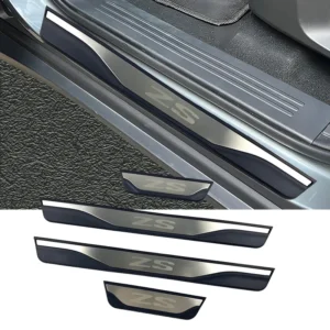for mg zs 2023 2022 2021 2020 2019 2018 2017 stainless steel and abs scuff plate door sill car accessories decoration cover