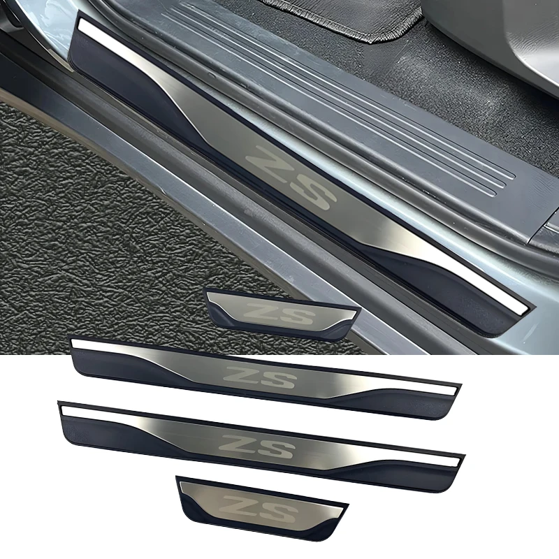 for mg zs 2023 2022 2021 2020 2019 2018 2017 stainless steel and abs scuff plate door sill car accessories decoration cover for mg zs 2023 2022 2021 2020 2019 2018 2017 stainless steel and abs scuff plate door sill car accessories decoration cover