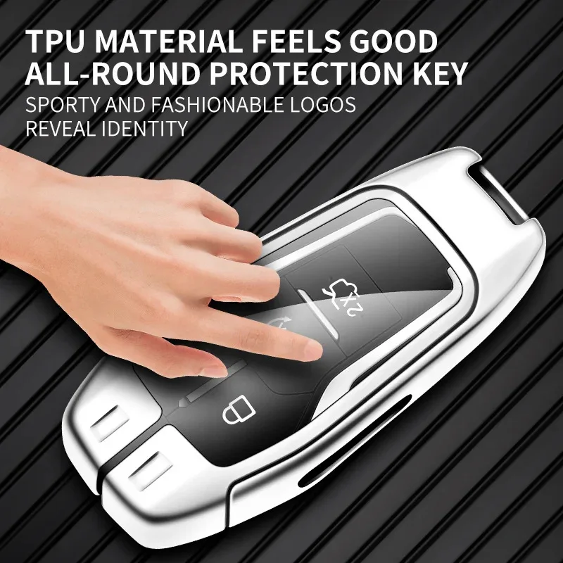car metal leather remote key case cover ford fusion mondeo mustang f 150 explorer edge 2015 2018 car key protection car metal leather remote key case cover ford fusion mondeo mustang f 150 explorer edge 2015 2018 car key protection