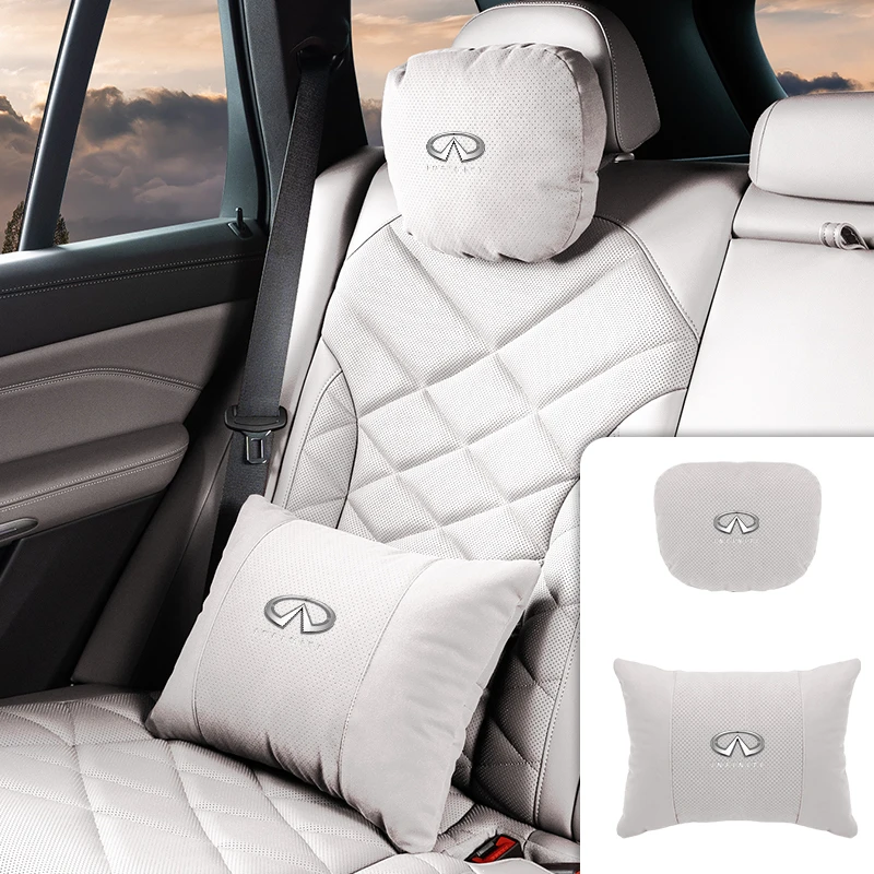 for infiniti q50 g37 qx70 fx35 q60 q30 qx60 jx35 qx80 m35 esq m37 car headrest lumbar support suede seat neck pillow for infiniti q50 g37 qx70 fx35 q60 q30 qx60 jx35 qx80 m35 esq m37 car headrest lumbar support suede seat neck pillow