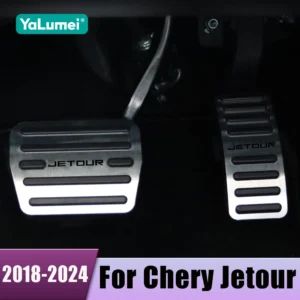 aluminium car fuel accelerator brake pedal cover for chery jetour x70 x90 plus x95 dashing 2018 2019 2020 2021 2022 2023 2024