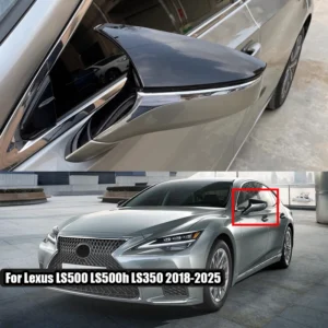 bull horn shaped rearview mirror cover for lexus ls500 ls500h ls350 2018 2025 only suitable for left hand drive vehicles