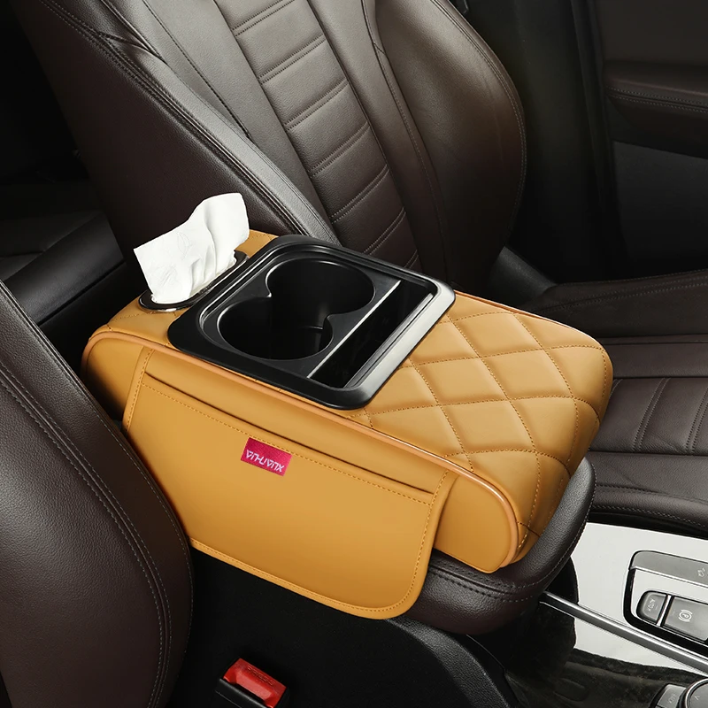 2025 new diamond full leather car armrest pad multifunctional advanced water sensing cup holder mobile phone bag armrest protect 2025 new diamond full leather car armrest pad multifunctional advanced water sensing cup holder mobile phone bag armrest protect