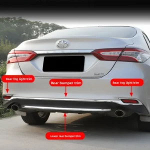 for toyota camry 70 xv70 2018 2019 2020 2021 2022 2023 hybrid car rear bumper frame bright bar kit decorative strips accessories