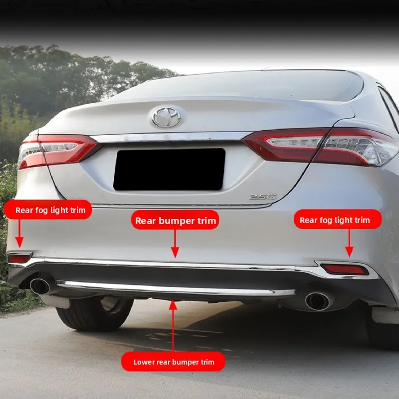 for toyota camry 70 xv70 2018 2019 2020 2021 2022 2023 hybrid car rear bumper frame bright bar kit decorative strips accessories for toyota camry 70 xv70 2018 2019 2020 2021 2022 2023 hybrid car rear bumper frame bright bar kit decorative strips accessories