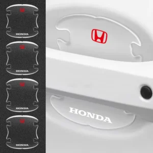 4pcs car door handle bowl transparent sticker anti collision protection strips for honda civic accord crv hrv jazz accessories