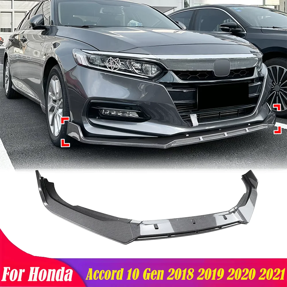 for honda accord 10 gen 2018 2019 2020 2021 front bumper lip spoiler car lower blade splitter body trim kit accessories for honda accord 10 gen 2018 2019 2020 2021 front bumper lip spoiler car lower blade splitter body trim kit accessories