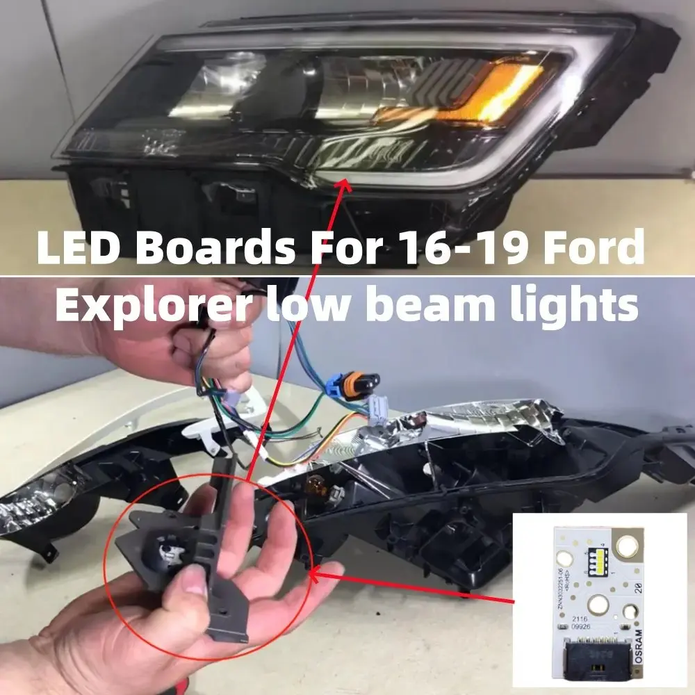 for ford explorer 2016 2017 2018 led headlight low beam led boards left right side drl refit for ford explorer 2016 2017 2018 led headlight low beam led boards left right side drl refit