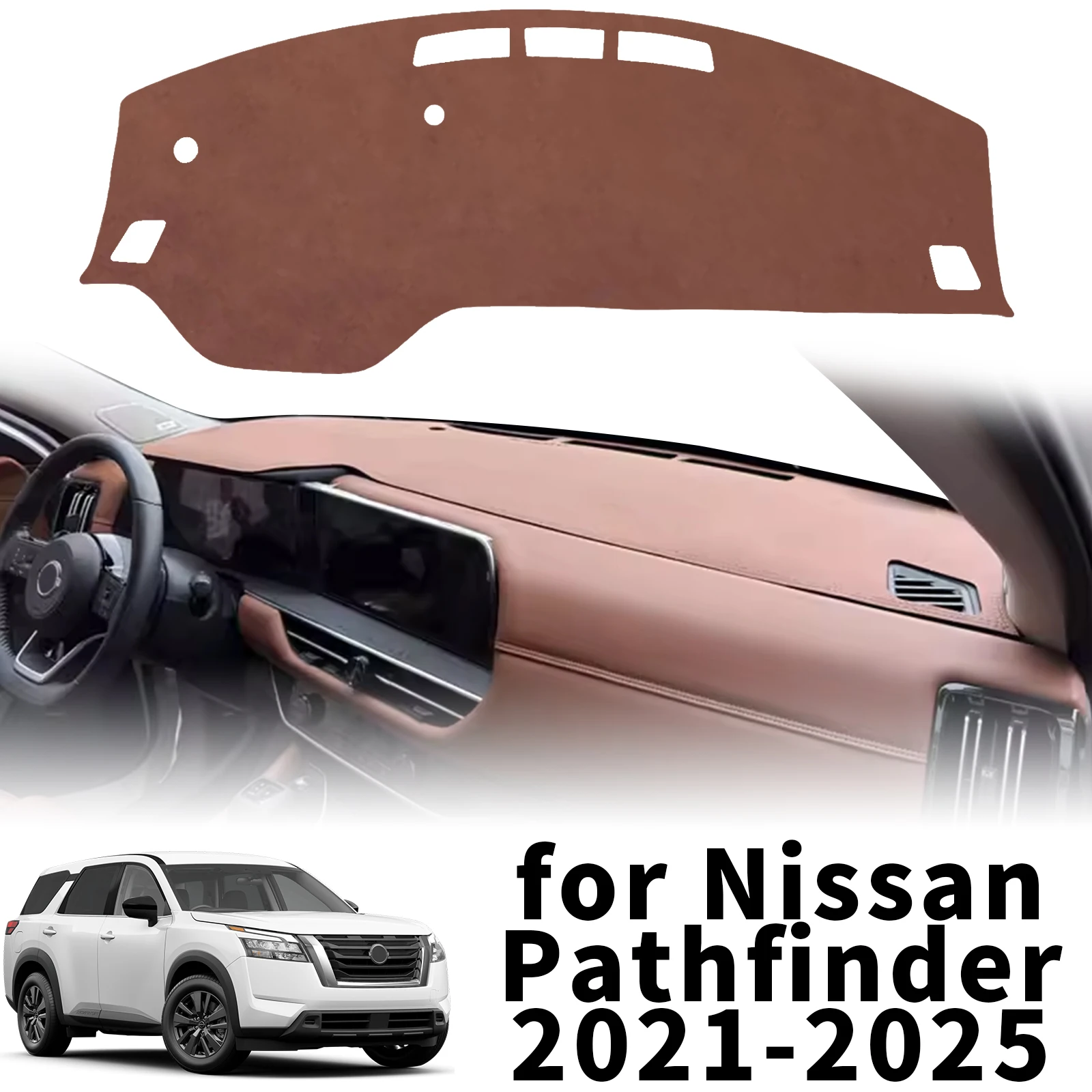 for nissan pathfinder r53 sl 2025 2021 car dashmat dashboard cover pad protective carpet leather accessories dashmat sunshade for nissan pathfinder r53 sl 2025 2021 car dashmat dashboard cover pad protective carpet leather accessories dashmat sunshade