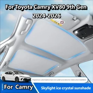 for toyota camry xv80 9th gen 2024 2025 2026 ice cloth car roof sunshade sun protection anti uv front windows shade cover